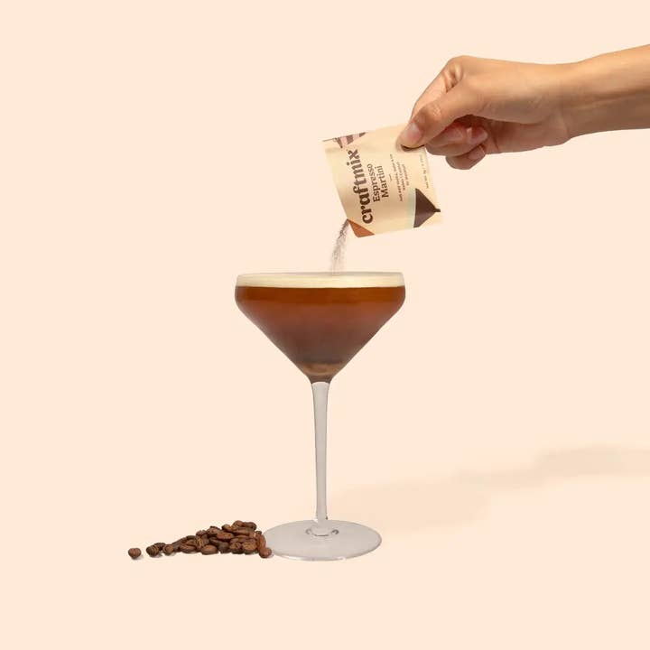 Craftmix - Wholesale Non-Alcoholic Aperitif/Mocktail - Espresso Martini Cocktail / Mocktail Mixer - 24ct Caddy