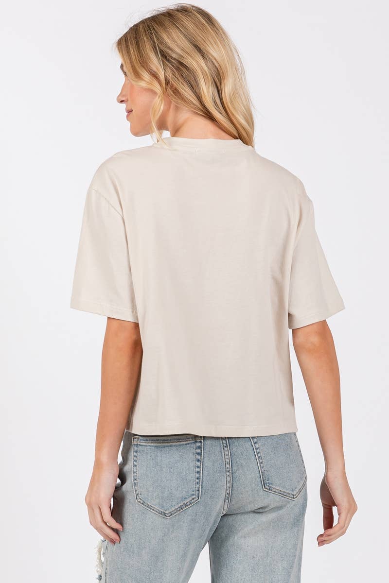 Foryeri - Wholesale T-Shirt - Women's - S/S RELAXED FAUX CROP TEE5