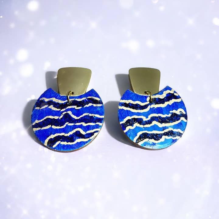 Boucles d'oreilles de la mer Méditerranée pour la vente par Tweeds and Beads