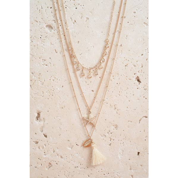GOLD Bead and Seashell Necklace| 260191350 for wholesale on Faire