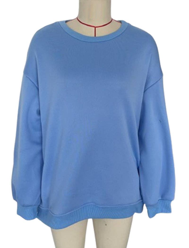 safistyle - Wholesale Sweatshirt - Women's - Oversized Long Sleeve Top with Pockets15