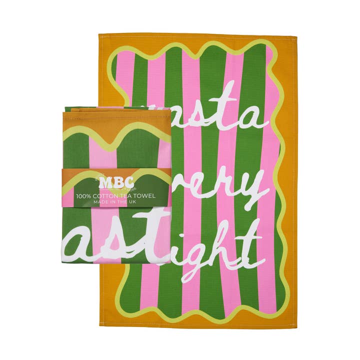 Pasta Every Night Tea Towel for wholesale by Maddison Ball Creative