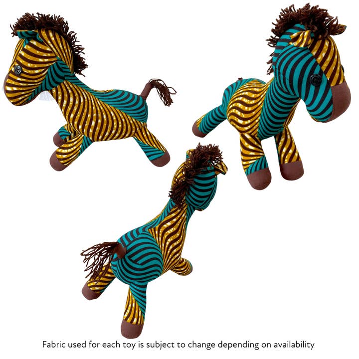 Weave and Sew - Wholesale Stuffed/plush toy – Kids & baby - Ankara Soft Toy - Zebra