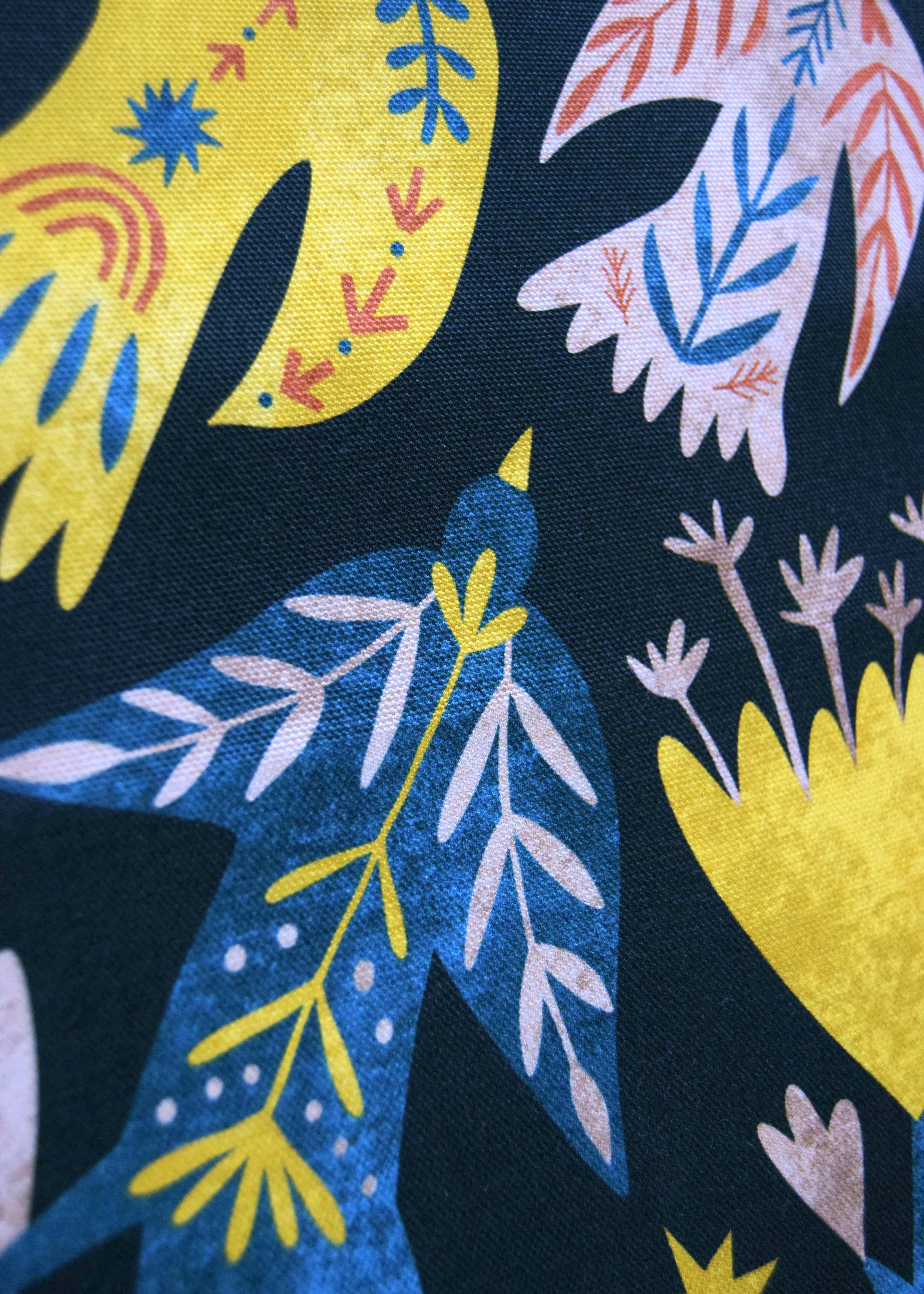 Freya Snow - Vente Torchons - Torchon Folk Birds/Torchon à vaisselle en coton/Torchon de cuisine1