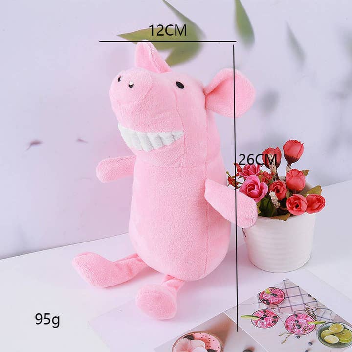 PAWPAWwholesale - Wholesale Pet Plush Toy - Dog - Smile Big Teeth Chew Toy, Squeaky Fun for Pets_CWMM54551