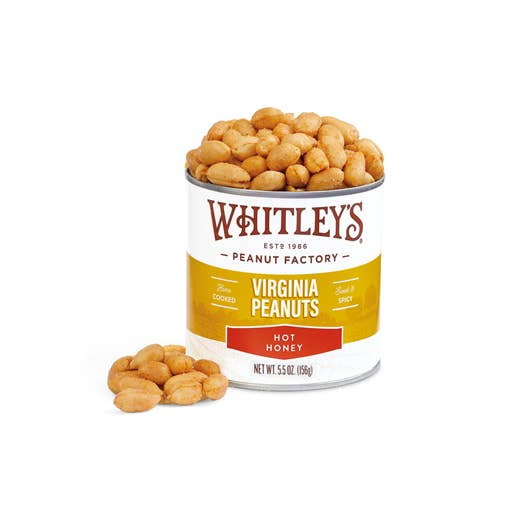 Whitley's Peanut Factory - Wholesale Nuts - NEW! - Hot Honey Virginia Peanuts 5.5 oz.