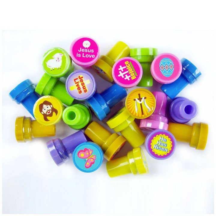 Tiny Mills - Wholesale Rubber/Decorative Stamp - Kids & Baby - He Lives Jesus Stampers for Kids2