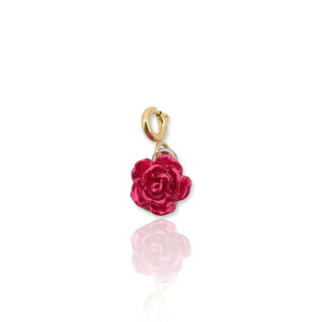 KIKICHIC - Wholesale Individual Charm/Pendant - Red Rose Flower Charm0