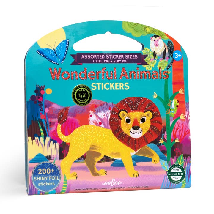 Livre d'autocollants brillants Wonderful Animals pour la vente par eeBoo