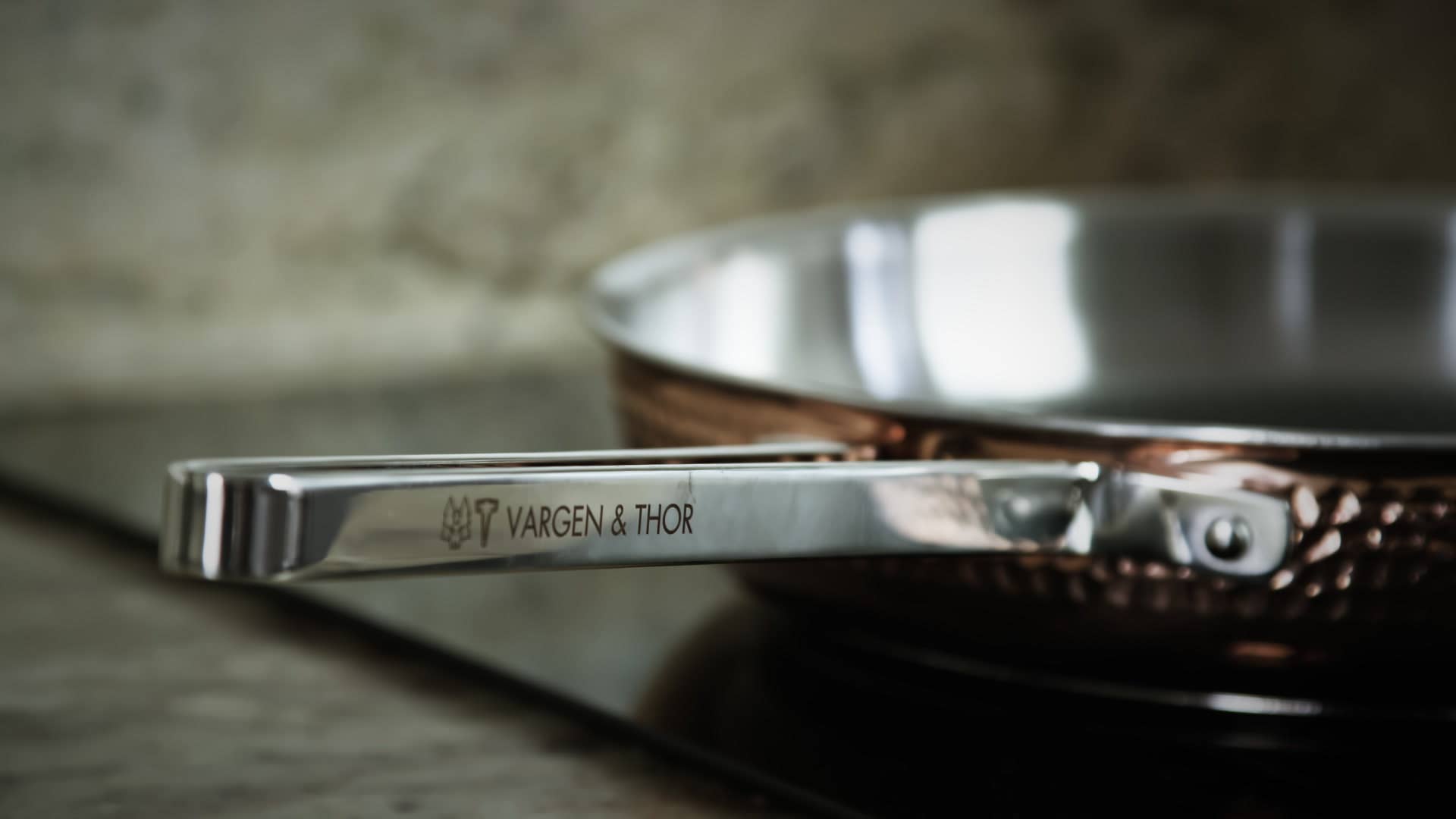 Vargen & Thor – Engroshandel Pan – MODEL Yb – Stegepande 28 cm i ægte kobber6