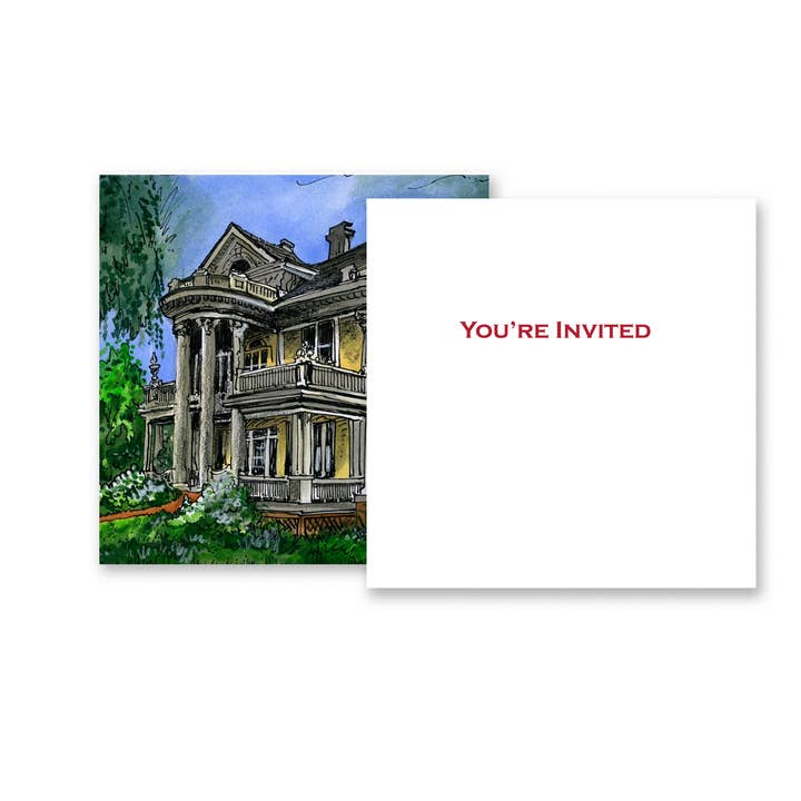 South Carolina Antebellum Hjem Invitation for engroshandel hos Totally Toronto Art/Sassy City Studio