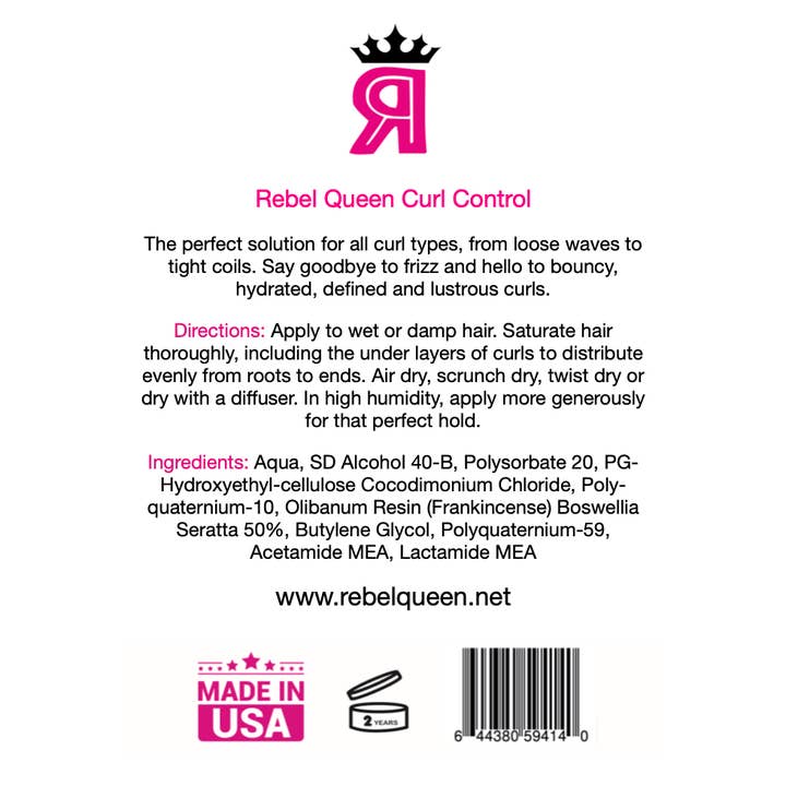 Rebel Queen - Wholesale Hair Styling Gel/Mousse - Rebel Queen Curl Control1