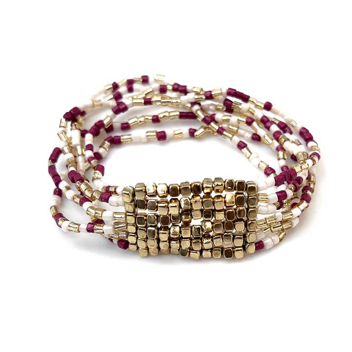 Anju Jewelry - Wholesale Beaded Bracelet - Seed Bead Stretch Statement Bracelets- Multiple Color Styles4