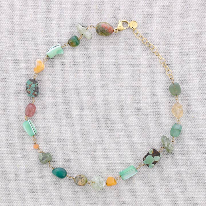 Collana Acciaio Perline Pietre per la vendita all'ingrosso da parte di Sonata