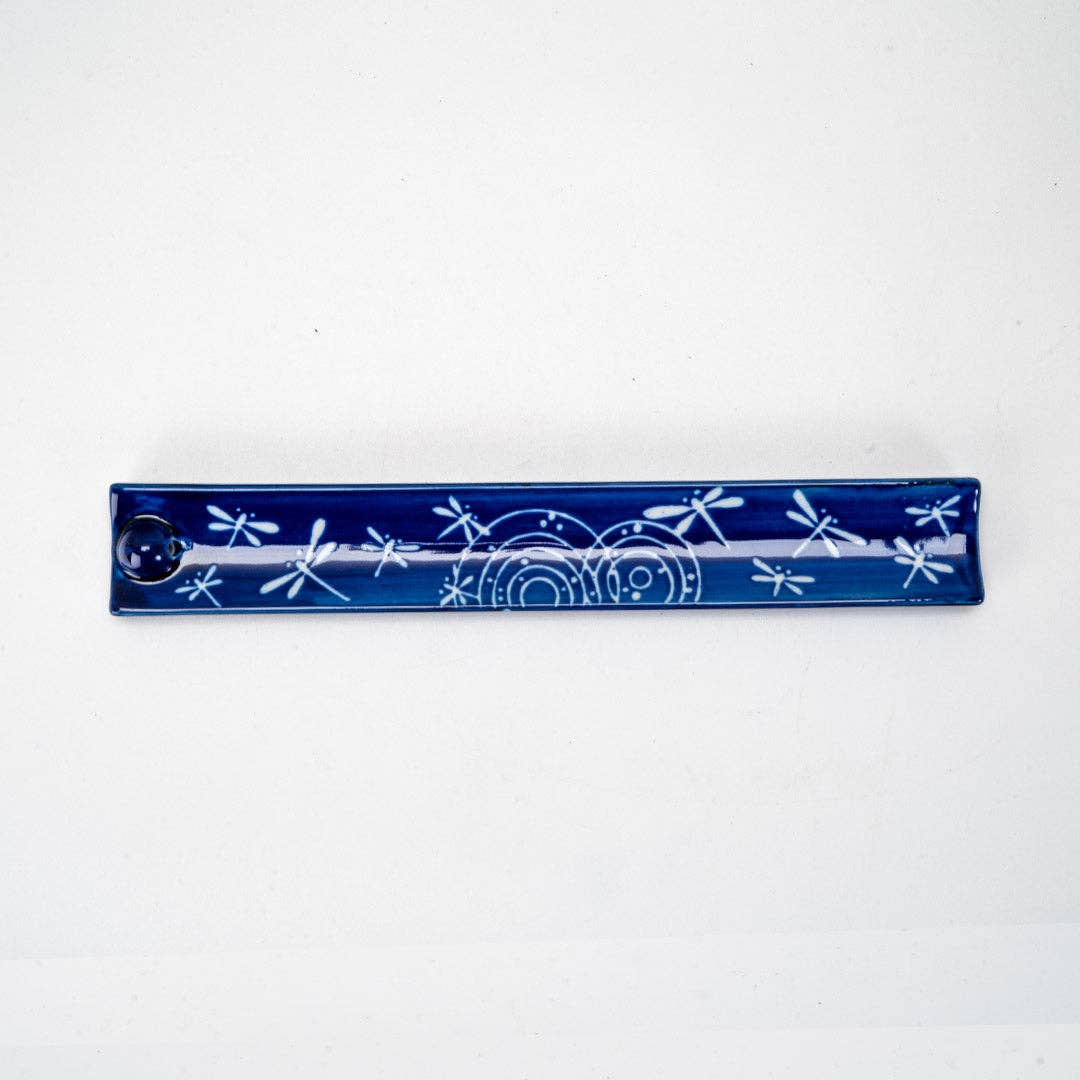 Urban Tokyo - Wholesale Incense Holder - Handpainted Ceramic Incense Holder 9 inch L Dragonfly Tombo (1/72)3