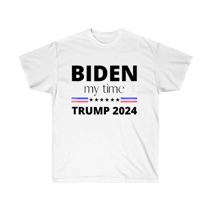 Biden my time Trump 2024 Political T-Shirt for wholesale by Luluizy Designs Co.