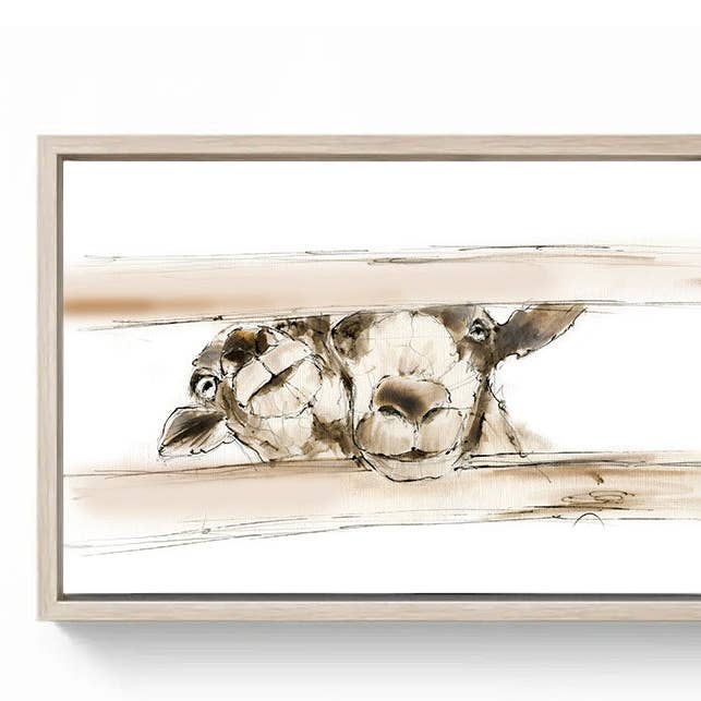 Impression sur toile en édition limitée Lilly et Bonnie Moutons de race rare pour la vente par Wendy Laverick