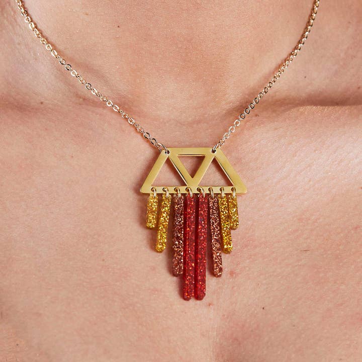 SPICY CHIMETTES Gold Necklace for wholesale by MAINE+MARA