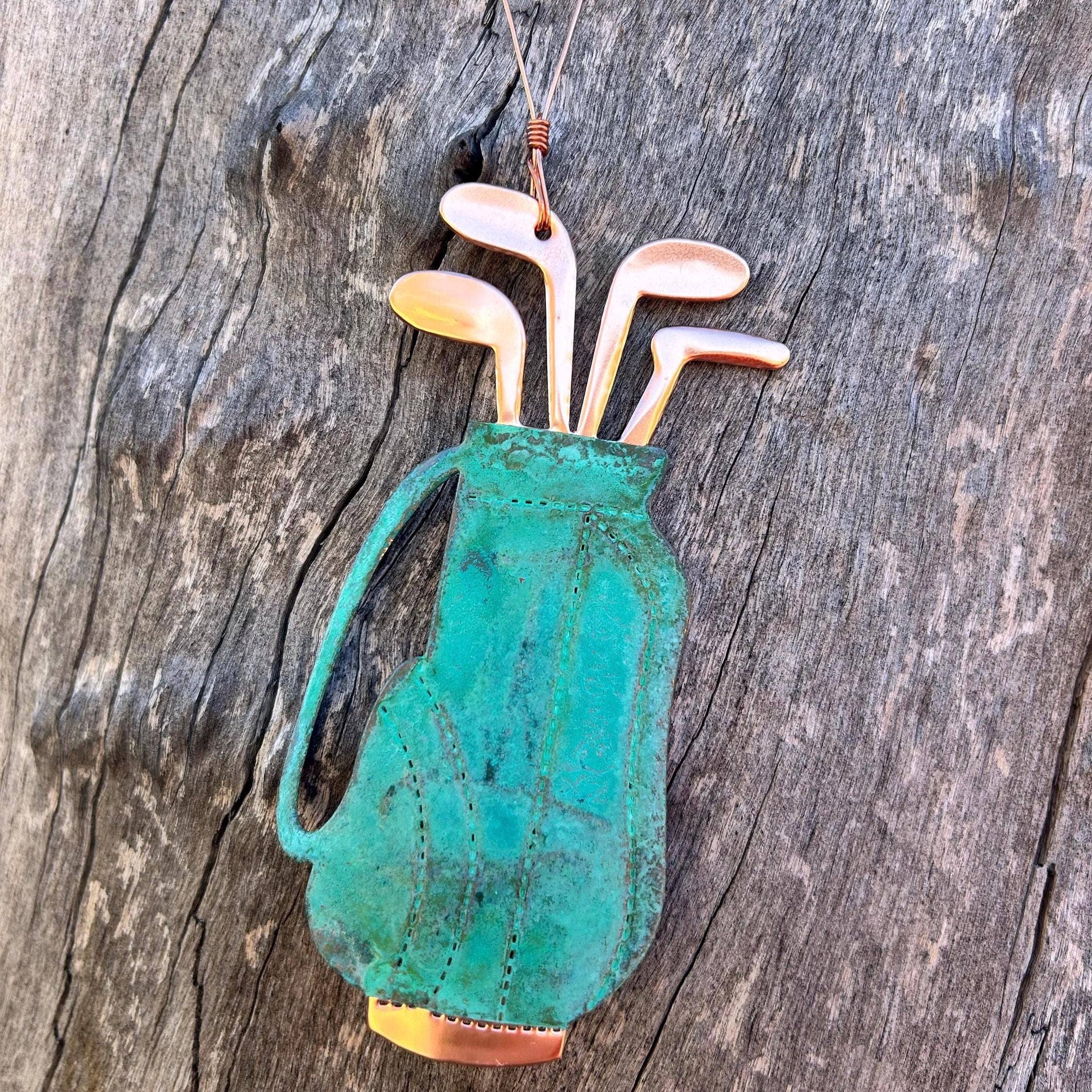 Dos Damas Designs - Wholesale Ornament - Golf Bag Copper Christmas Ornament0