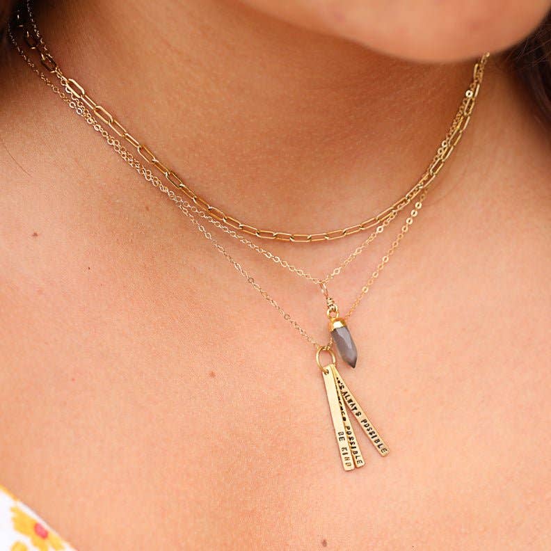 Chocolate and Steel - Wholesale Pendant/Charm Necklace - Be Kind Whenever Possible, It's Always Possible -Dalai Lama Quote Necklace9