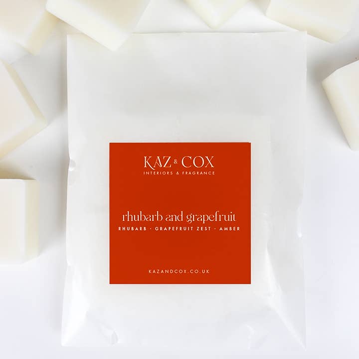 Rabarber & Wild Mint Wax smälter för wholesale av Kaz & Cox