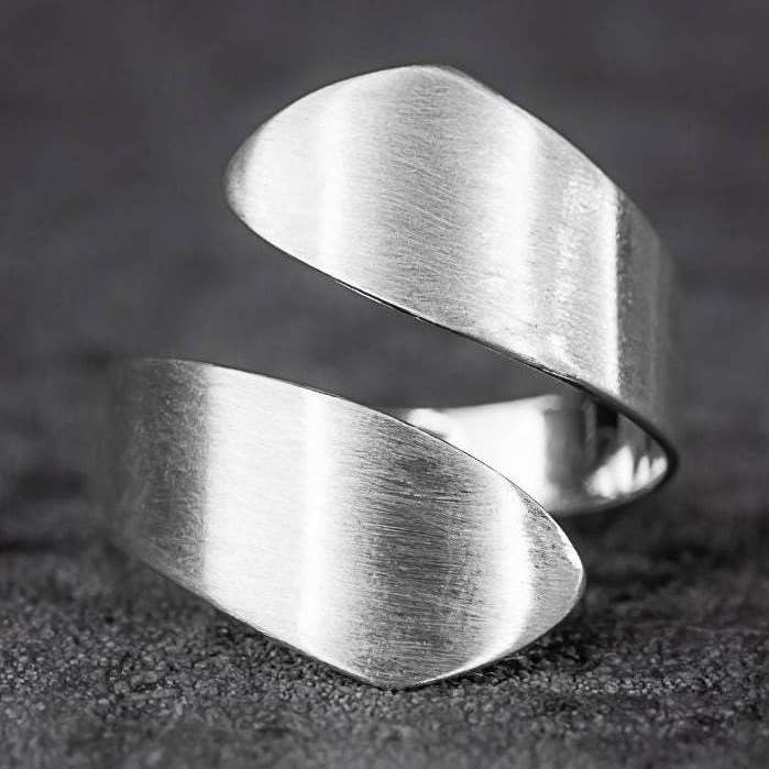 Spiral Ring Wrap Ring - 925 Sterling Silver for wholesale by MadamLili