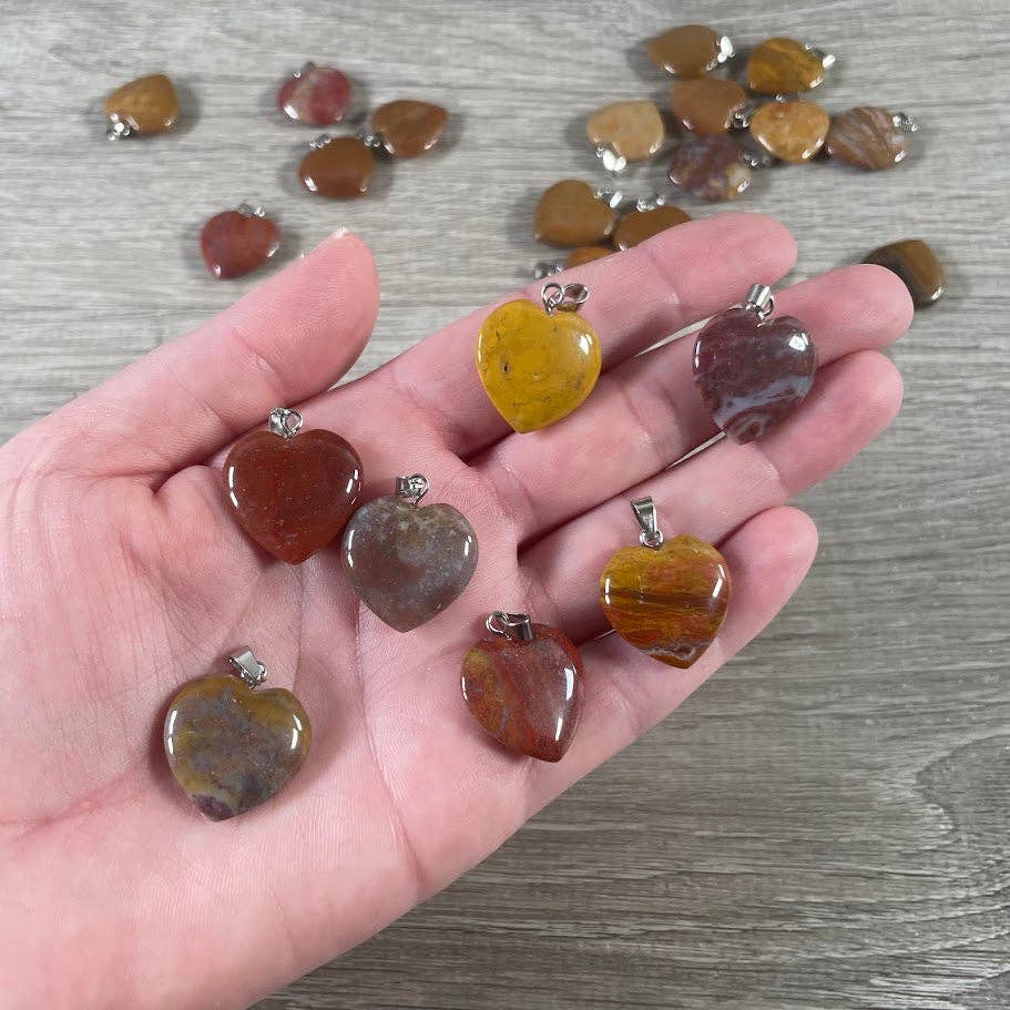 Keystone Crystals - Wholesale Individuele bedel/hanger - 20mm Edelsteen Hart Hangers – Groothandel Sieraden6