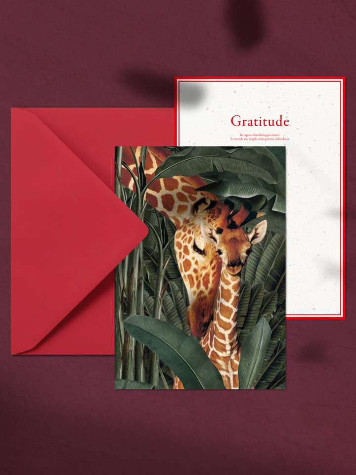 GRATIÇÃO - cartão de saudação A5 com envelop por atacado de Hills & Field