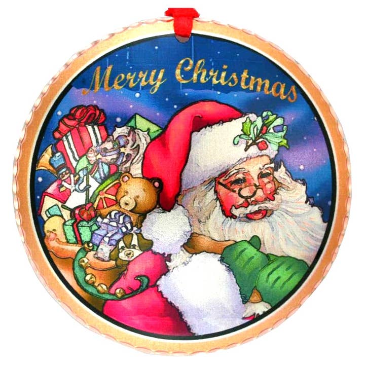 XC 22 Santa & Toys Christmas Tree Ornament for wholesale by COPPER ARTS INC.
