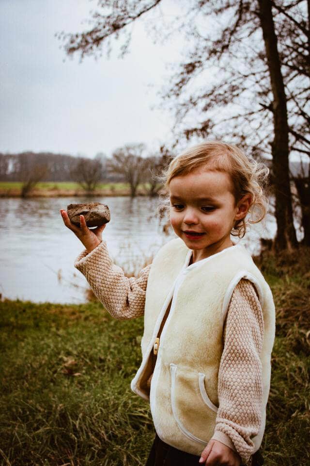 Schaapmaatje - Wholesale Outerwear Vest - Kids - Beige woolen bodywarmer baby/child7