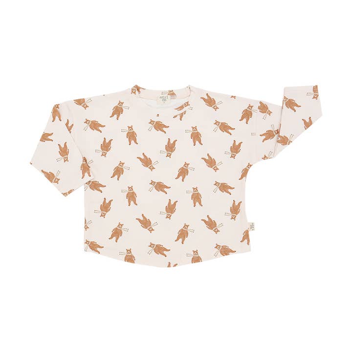 Beer-achtig Schattig Lange Mouw T-shirt | Biologisch Katoen voor wholesale door ntrl co.