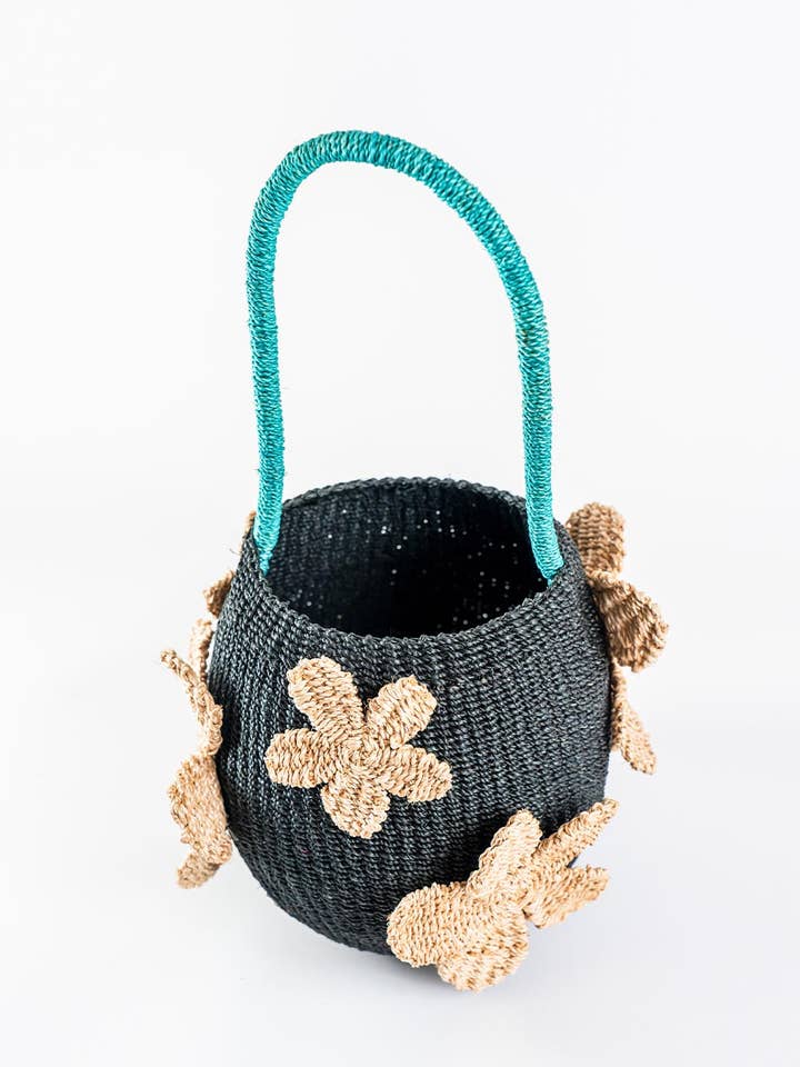 Paradiso Bag in "Midnight", Handwoven Beach Bucket Bag for wholesale by Kasama