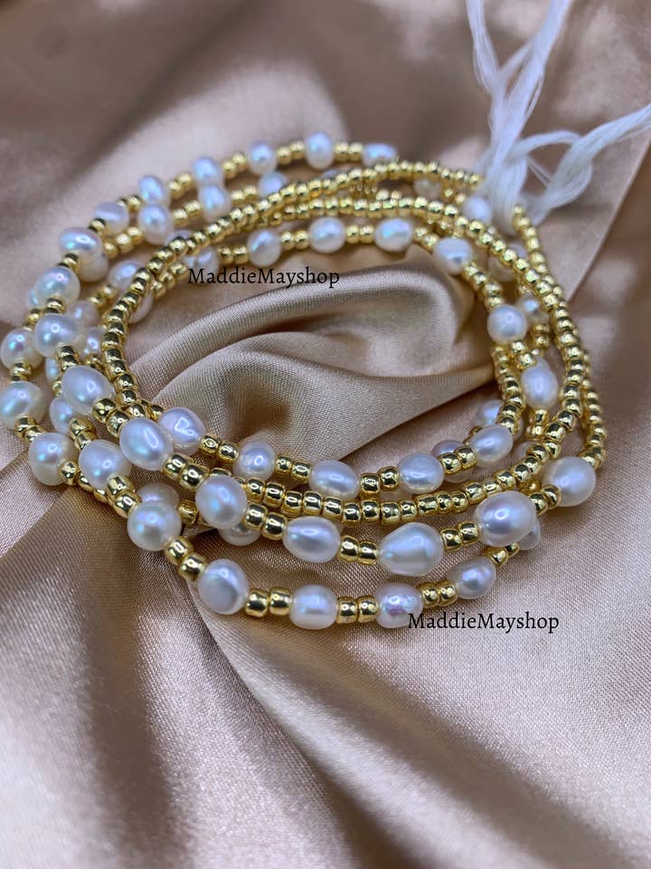Fresh Water Pearl Waist Beads~ Luxury Crystal Waist Beads for wholesale by MaddieMayShop