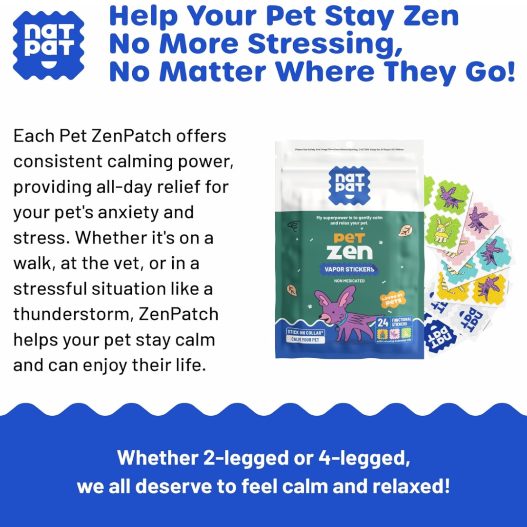 NATPAT - Wholesale Insect Repellent - PetZen Sticker - Natural Calming & Anti-Anxiety Pet Stickers5