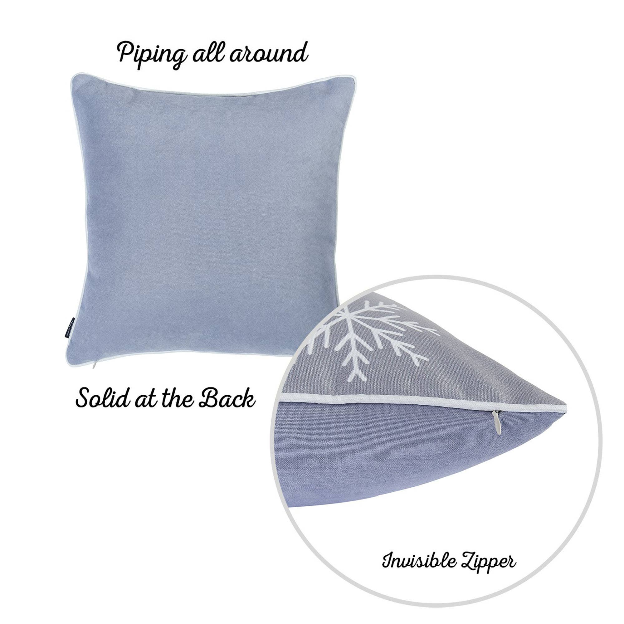 MIKE & Co.   NEW YORK - Vente Coussin décoratif - Coussin décoratif en flocons de neige de Noël 18 « x 18"9