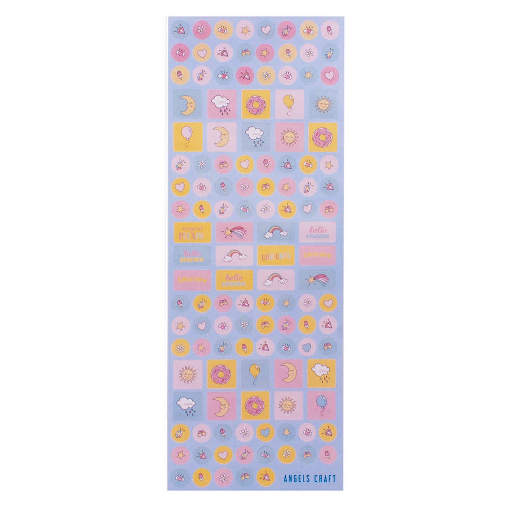Angels Craft - Wholesale Sticker - Assorted Unicorn Stickers – 3ct, 12x40cm3