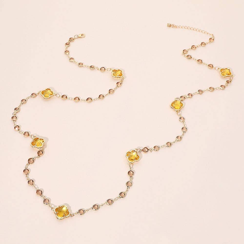 Sensibling Corp. - Wholesale Pendant/Charm Necklace - Quatrefoil Station Long Necklace20