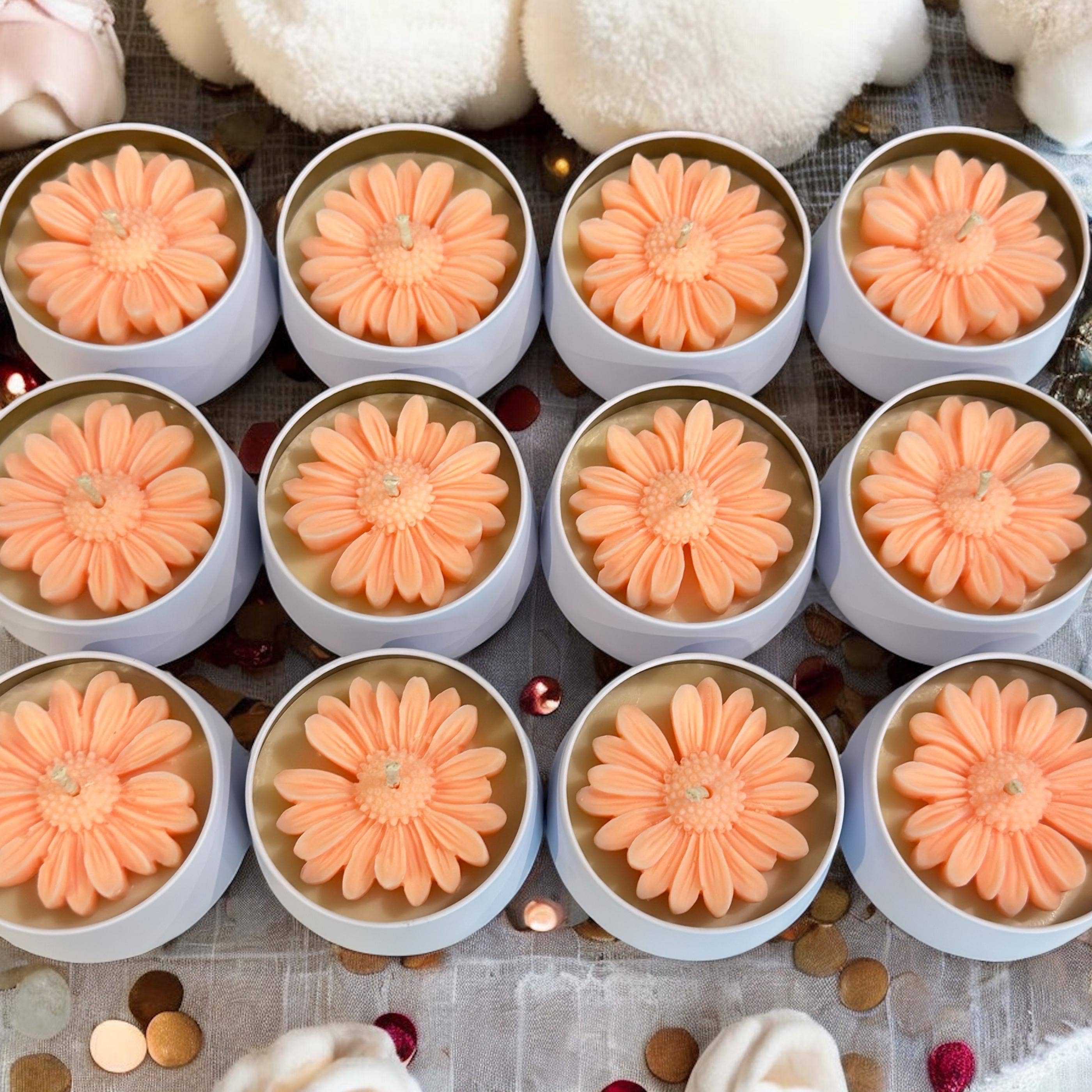 Karly’s Candles - Wholesale Party Favor - Handmade Daisy Flower Soy Candle 4oz: Wedding & Party Favors6