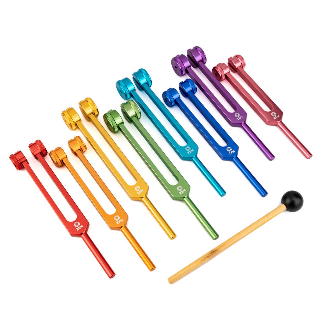 HK Higher Knowing - Wholesale Meditation Supplies - Zen Planetary Chakra Set of Eight Tuning Forks3