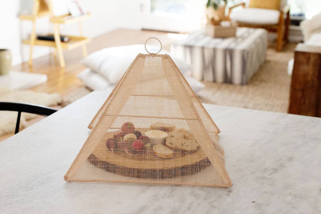 NEEPA HUT - Wholesale Food Storage Wrap/Bag - Handmade Collapsible Woven Food Tent | Rose | Small | Indiv1