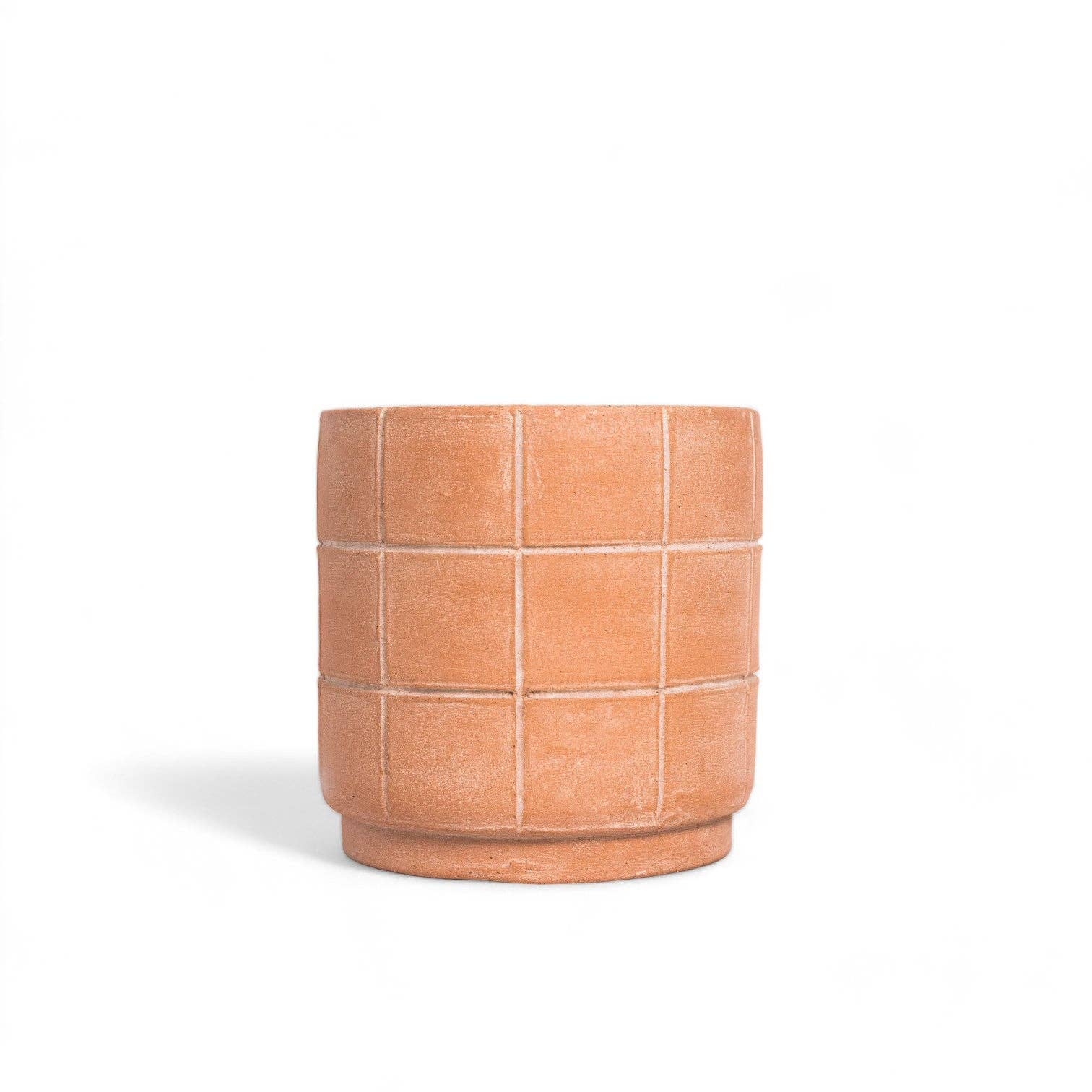 Meso Goods - Wholesale Plant Pot - Grid Small Terracotta Planter by Diego Olivero2