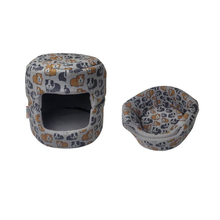 Tater Pets - Wholesale Pet Bed - Cat/Dog - Hidey Hut/ Cuddle Cup Combo for Guinea Pigs