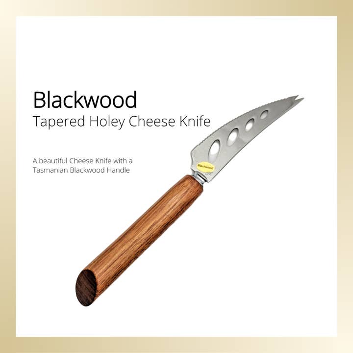 Tassie Timber Things - Wholesale Cheese Spreader - Tapered Holey Cheese Knife With A Tasmanian Timber3