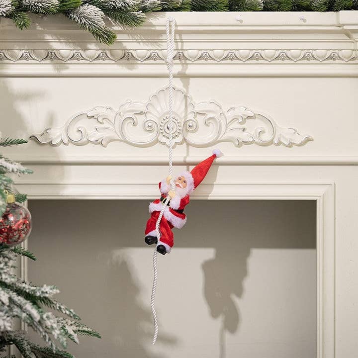 FurDecoration - Wholesale Ornament - Resin Santa Claus Climbing Rope Ornament8