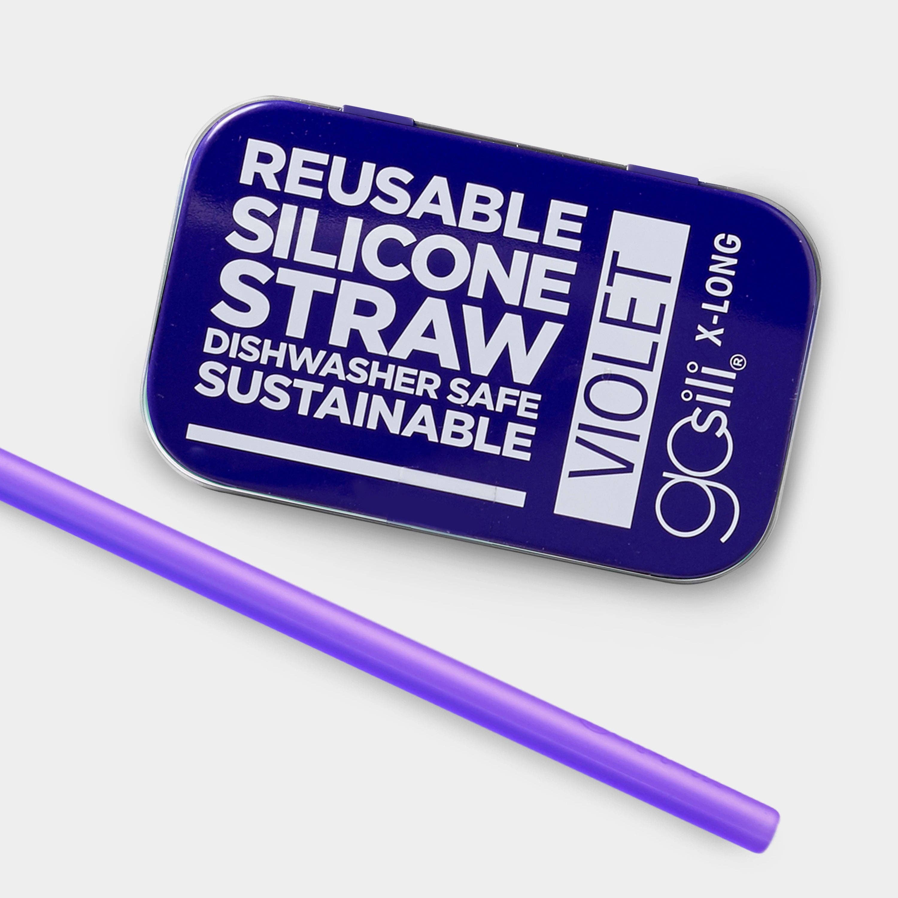 GoSili - Wholesale Drinking Straw - GoSili® 10.75" Silicone Straw, Eco-Friendly Reusable Soft Collapsible Drinking Straw with Travel Case, Extra-Long12