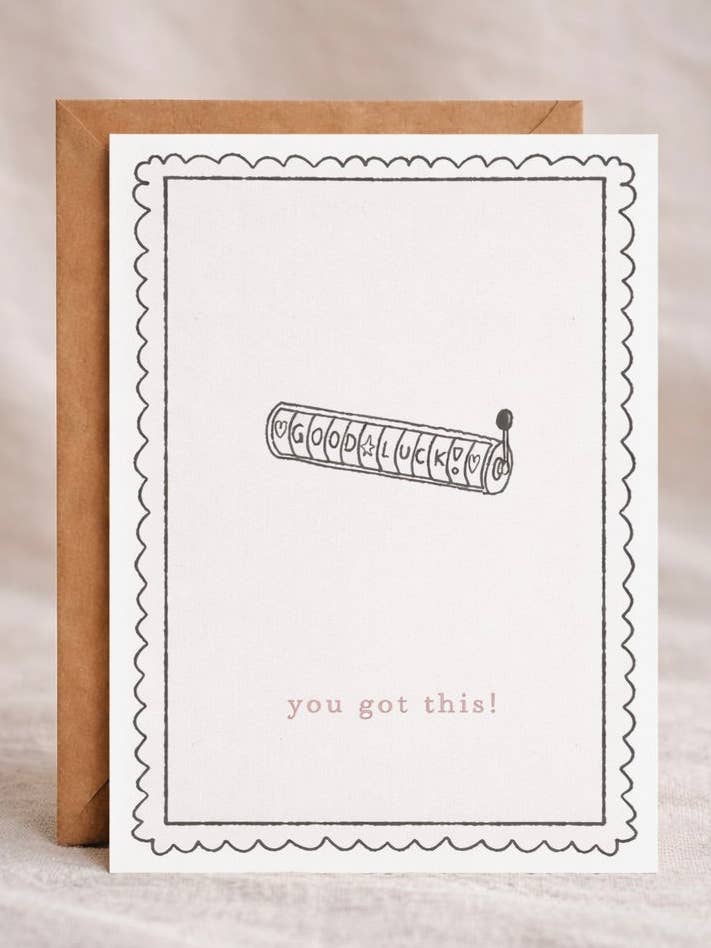 Your Moment Good Luck Greeting Card for wholesale by Crumpet Prints