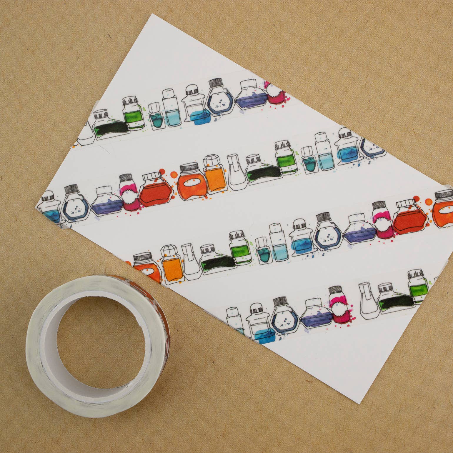 The Well-Appointed Desk - Wholesale Washi Tape - "Inky Dreams" Ink Bottle Washi Tape4