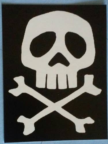 Sticker - Kaptajn Harlock kranium for engroshandel hos GOBLINHAUS