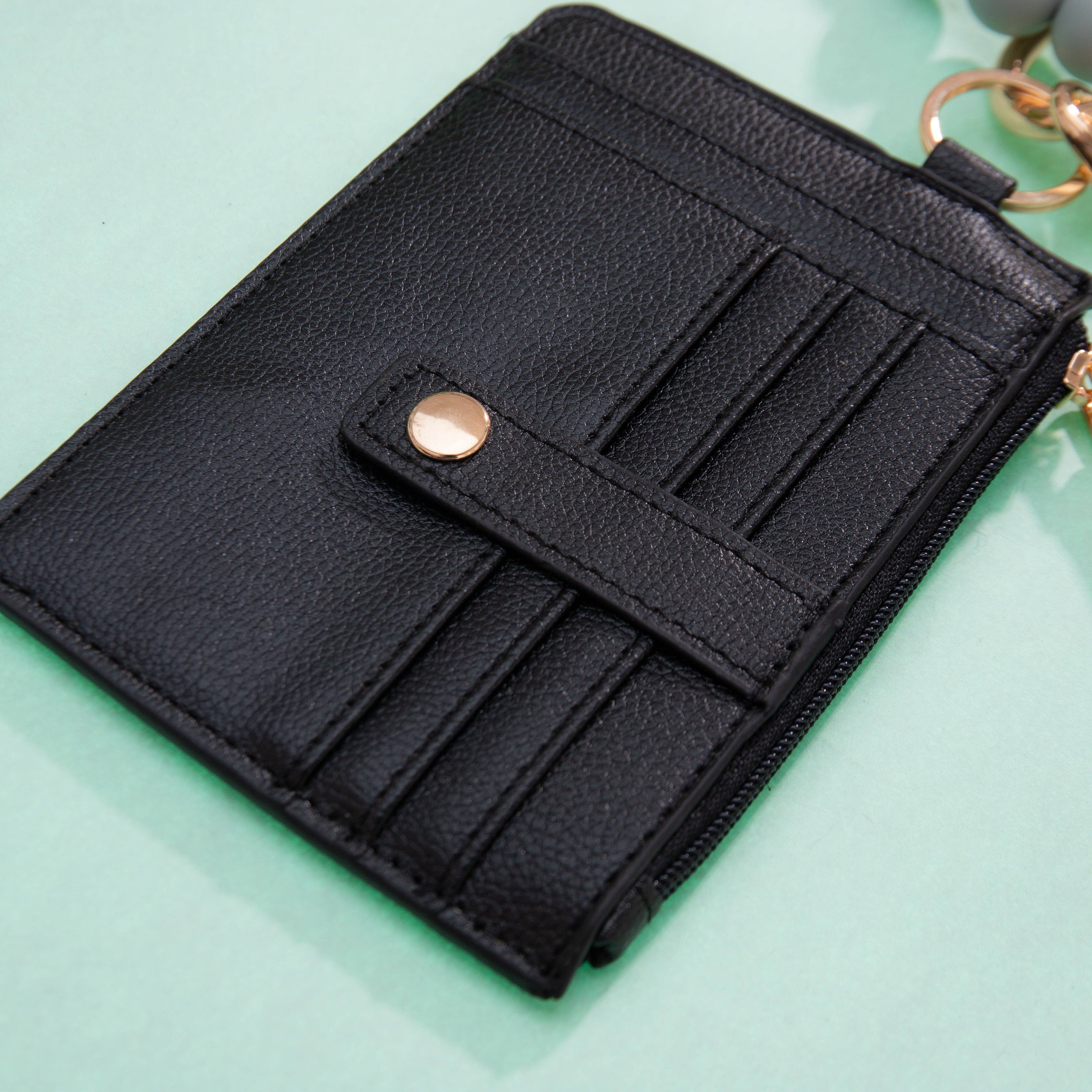 Sparkle Being – Carteira para cartões - Mulher por atacado – Suporte e estojo de cartão de pulseira com rebordo em silicone de grande capacidade8