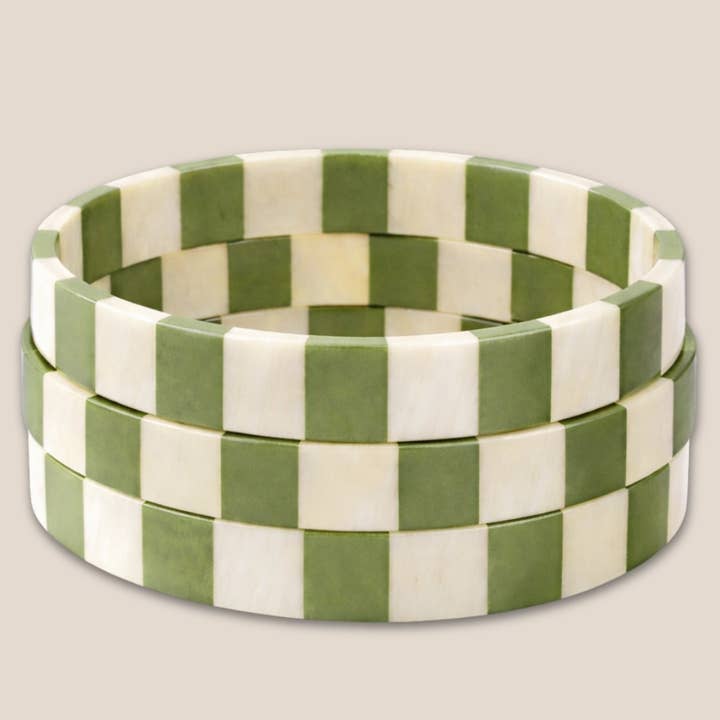 JolieJulie-MaLune-VentiLLo - Wholesale Bangle Bracelet - Horn Bracelet 10mm Pure Stripe Khaki 25